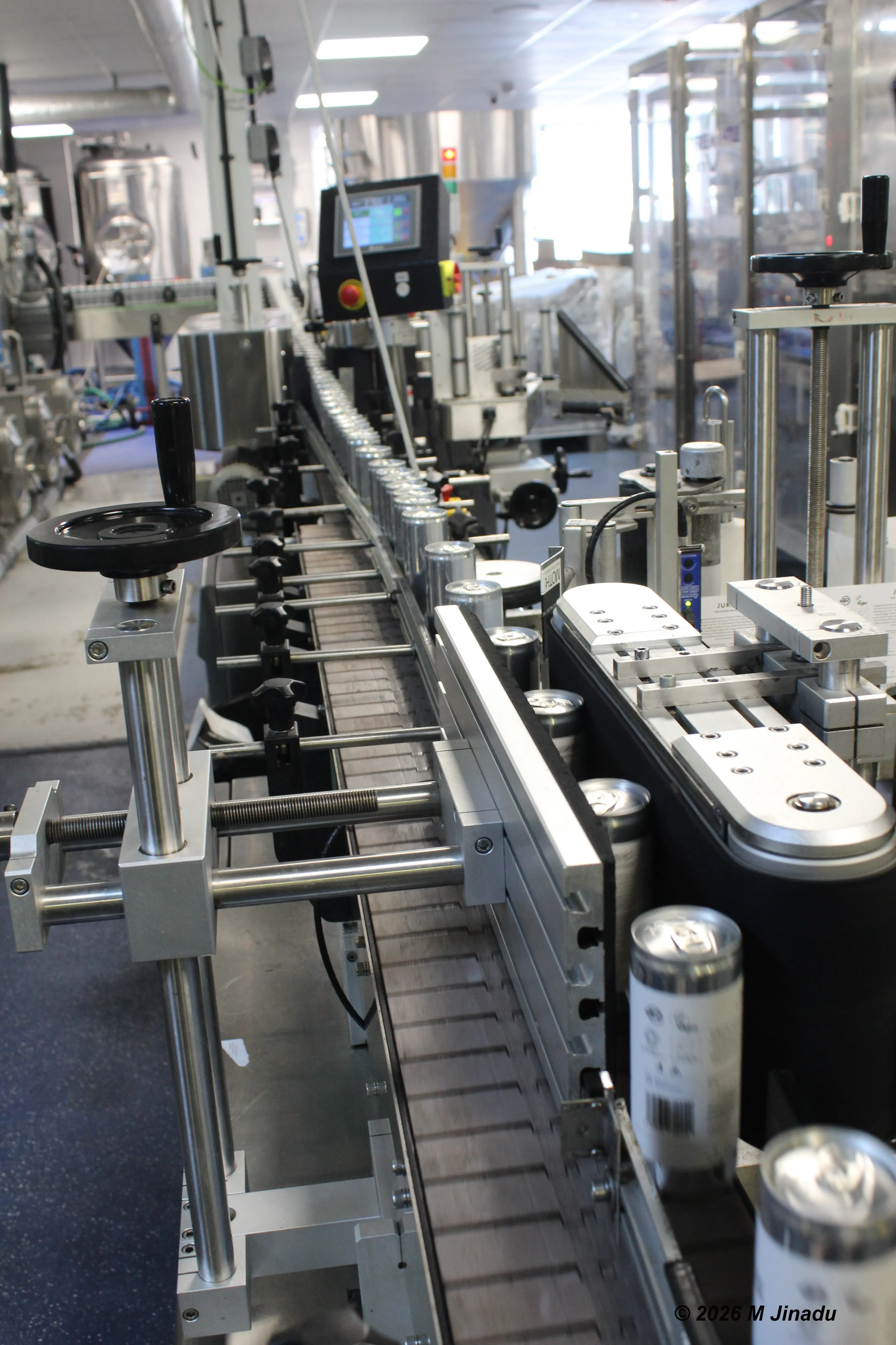 production line of cans in factory