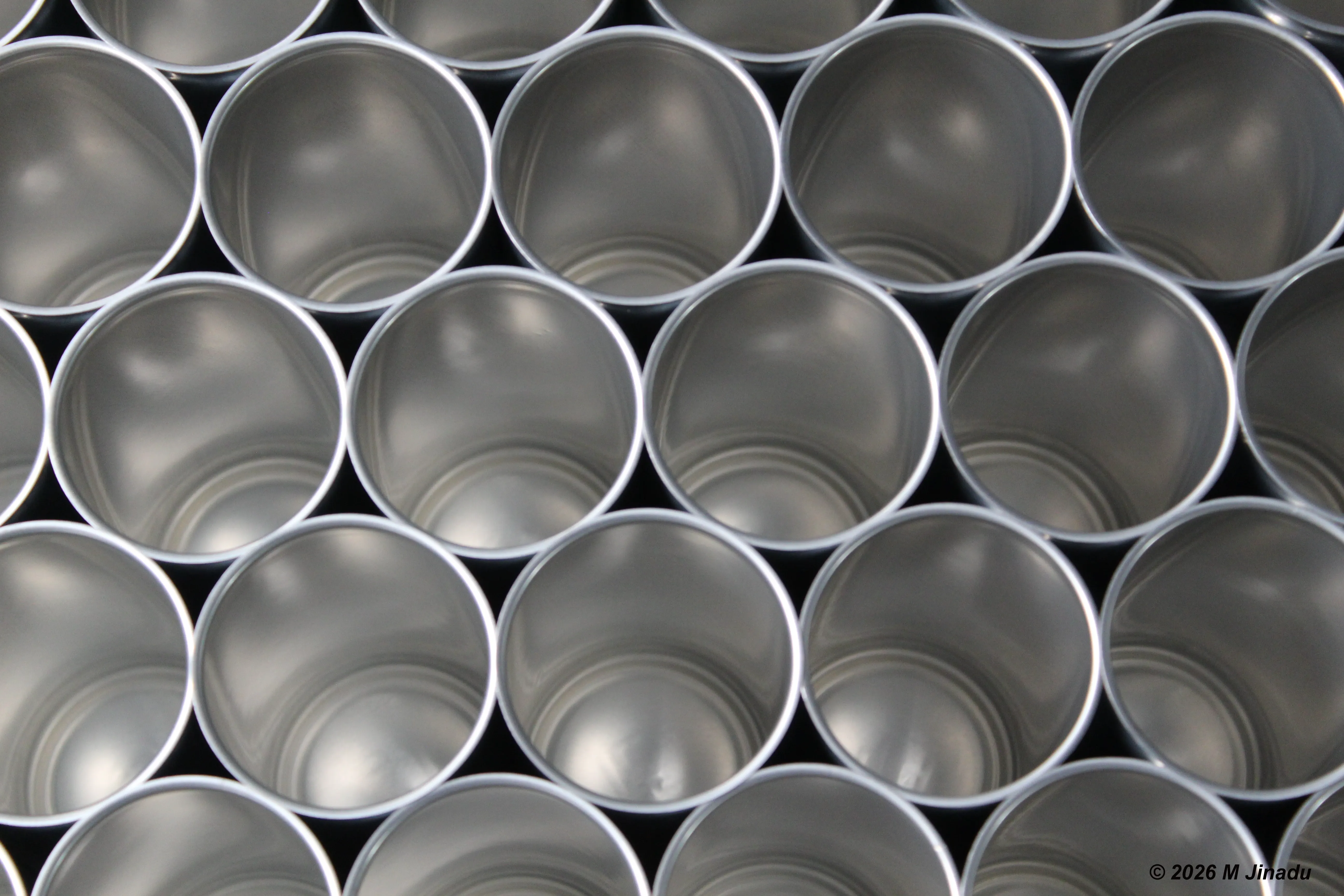 ariel view of cans